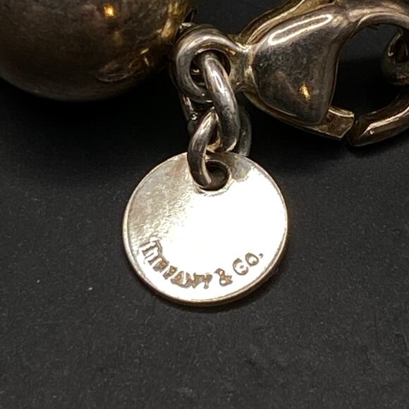 TIFFANY HARDWEAR Ball Bracelet in Silver, 10 mm, Size Small 7” -  NEW $700 - Picture 5 of 11